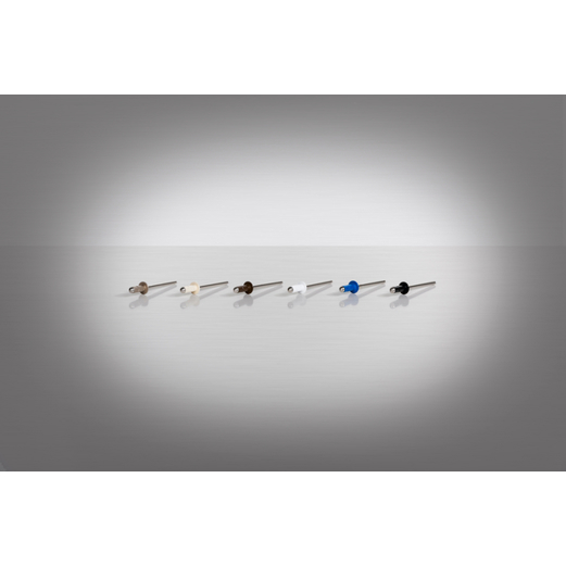 GESIPA PolyGrip Blindniete Alu/Niro 4 x 10 mm, Flachrundkopf, RAL 9010 Reinweiß