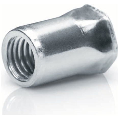 Goebel GO-NUT Blindnietmutter M10 Edelstahl A2 | kleiner Senkkopf | offen | Teilsechskantschaft | Klemmbereich 1-4 mm
