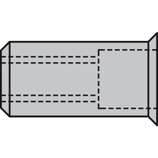 GESIPA Blindnietmuttern Alu Kleinkopf M5 x 7 x 12,5 – Standard, Aluminium