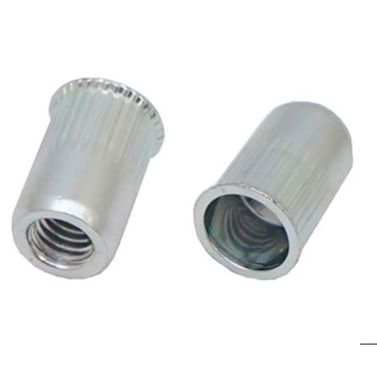 RS PRO Blindnietmutter Edelstahl A4, glatt, offen, reduzierter Kopf | Bohrloch-Ø 6 mm | Klemmbereich 0,5–2 mm