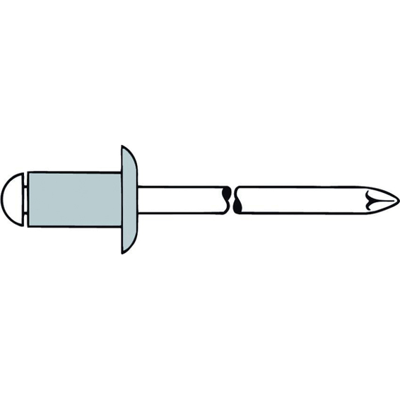 GESIPA Blindniete Mini-Pack Alu/Stahl 3 x 8 mm mit Flachrundkopf