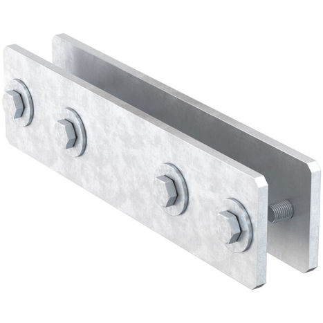 fischer Schienenverbinder FMPC 160 – feuerverzinkt, 320 x 150 mm, für Montageprofil FMP 160/5,0