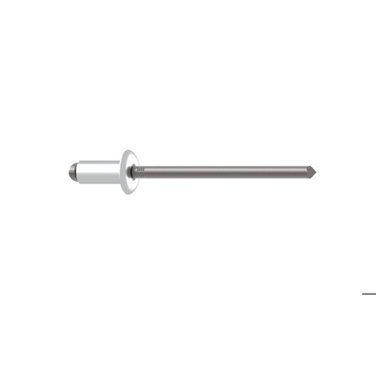 GESIPA Blindniete A2-Edelstahl Flachrundkopf 4 x 10 mm | 4,1 mm Bohrung | Klemmbereich 4,5–6,5 mm