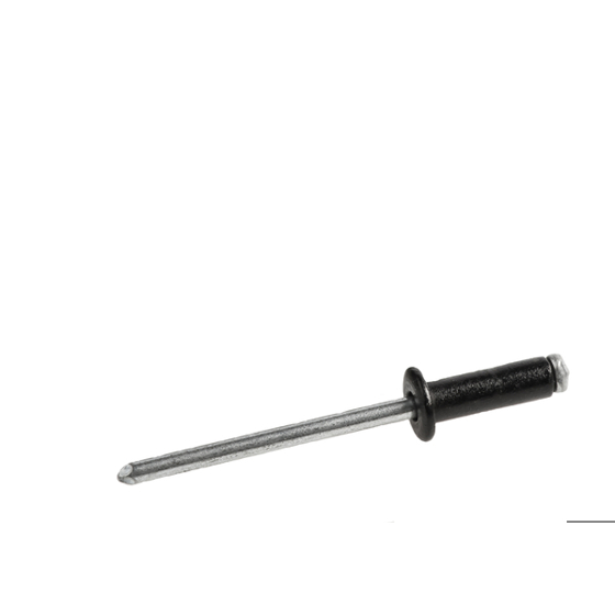 GESIPA PolyGrip Blindniete Alu/Niro 4 x 10 mm Flachrundkopf RAL 9005 Tiefschwarz