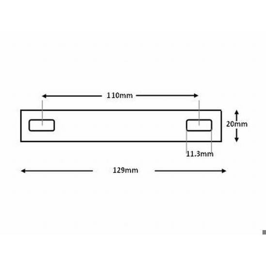 Flachverbinder Batterieverbinder M8 – 129 mm Kupfer-Polverbinder für Batterien