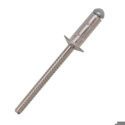 RS PRO Blindniet Kuppelkopf Ø 4 mm x 10 mm, Edelstahl A2, Mehrfachgriff 1,5–5 mm, DIN 7337