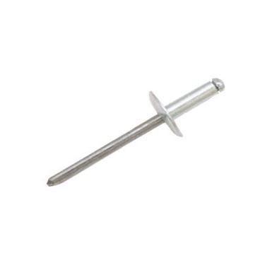 RS PRO Blindniet Aluminium/Stahl, Ø 3,2 mm x 6 mm, Flachkopf-Optik Kuppelkopf, DIN 7337, Bohrung 4,1 mm