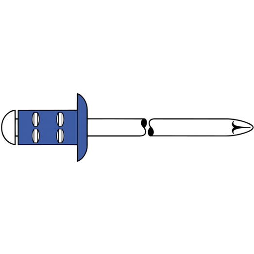 GESIPA PolyGrip Mehrbereichs-Blindniet Stahl/Stahl 4 x 13 mm, Flachrundkopf, Mini-Pack