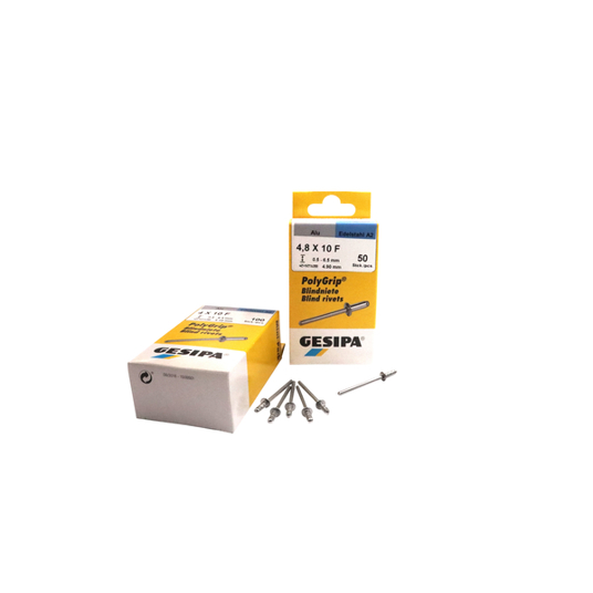 GESIPA PolyGrip Mini-Pack Blindniete Alu/Niro 4 x 10 mit Flachrundkopf