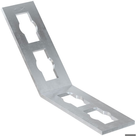 fischer Montagewinkel PFAF 4/135° zl – Verbindungselement für FUS-Schienen, 20 Stück