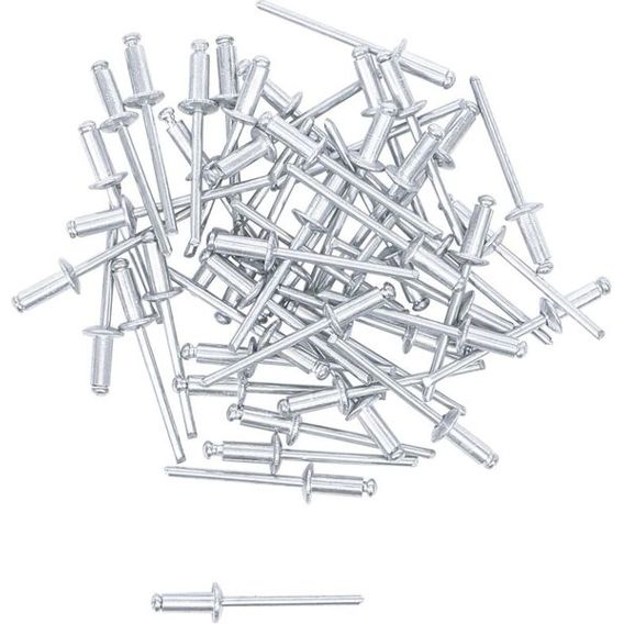 BGS DIY 75848 Blindnieten-Sortiment Ø 4,0 mm, 50-teilig, Aluminium mit Stahlstift