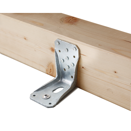 KR-Winkelverbinder mit Rundloch, feuerverzinkt, 285x85x65 mm, ETA-08/0165