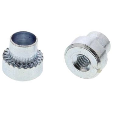 Nietmutter Stahl, passiviert verzinkt, metrisch, Ø 5 mm, Bohrung 3,5 mm, für Materialstärken 1,8–2,2 mm