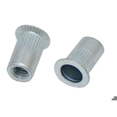 RS PRO Blindnietmutter Stahl verzinkt, Senkkopf, glatt, M-Gewindeeinsatz | Bohrung Ø 5 mm | Klemmbereich 1,5–2,5 mm