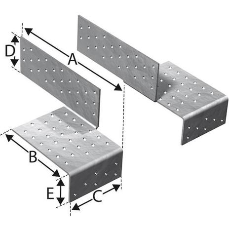 Simpson Strong-Tie Sparrenfußverbinder SFHM-B – 270 x 159 mm, Stärke 2,0 mm (satzweise)