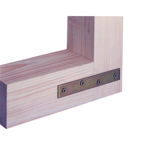 Flachverbinder 50 x 14 mm, Stahl sendzimirverzinkt, 4 Senklöcher Ø 4,5 mm