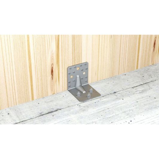 GH Winkelverbinder 90/100 S mit Steg, 105x90x105x3 mm, Edelstahl A4