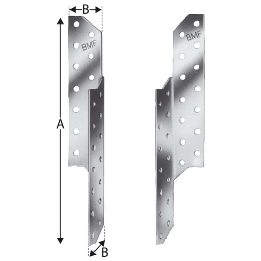 Sparrenpfettenanker SPF210RS-B rechts, Edelstahl rostfrei, 210 x 34,5 x 2,0 mm | SST