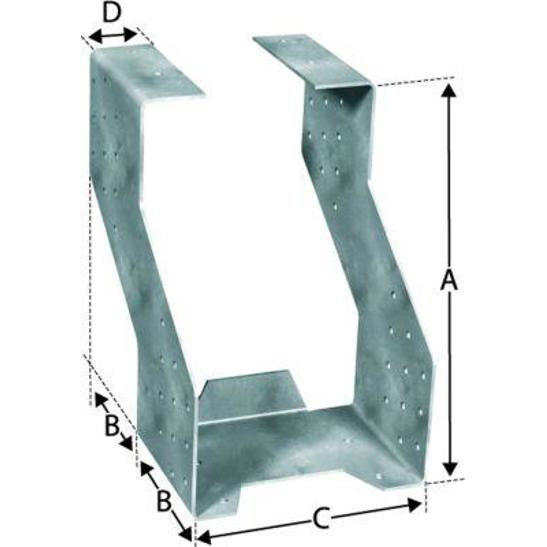Simpson Strong-Tie Gerberverbinder GERG120/260-B – 262 mm, 2,0 mm Stahl, ETA-zugelassen