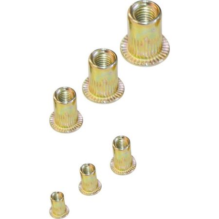 BGS 14126 Nietmuttern-Sortiment 150-teilig M3–M10 Stahl verzinkt in Universalbox