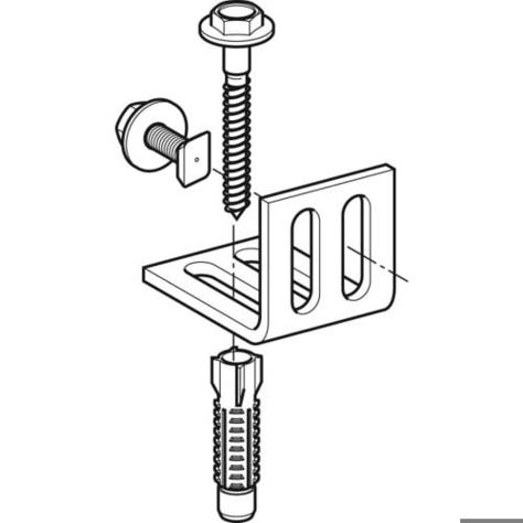 Geberit GIS Montagewinkel verzinkt 7,5 x 5 cm – Art.-Nr. 461.002.00.1