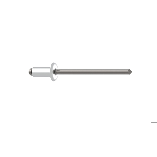 GESIPA Blindniete Alu/Niro Flachrundkopf 4 x 8 mm – 92 mm lang, Klemmbereich 3–5 mm