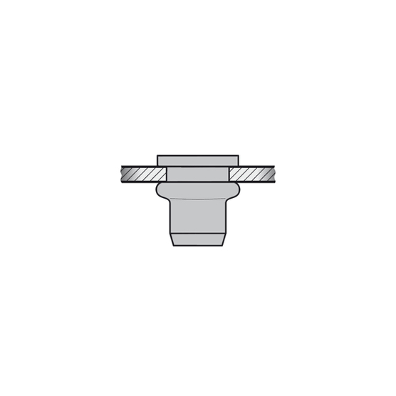 GESIPA Blindnietmuttern Alu Flachrundkopf M6 x 9 x 18 – Standard, Schaft Ø 9 mm