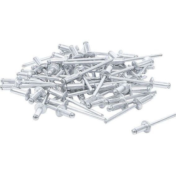 BGS DIY 75848 Blindnieten-Sortiment Ø 4,0 mm, 50-teilig, Aluminium mit Stahlstift