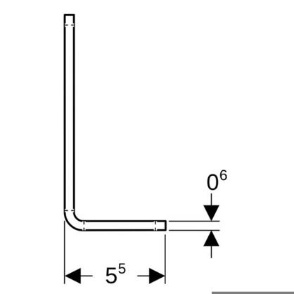Geberit GIS Montagewinkel lang, 12 cm, verzinkt, Art.-Nr. 461.140.00.1