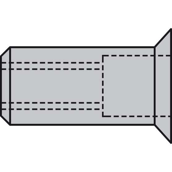 GESIPA Blindnietmuttern Alu Senkkopf M5 x 7 x 13,5 mm