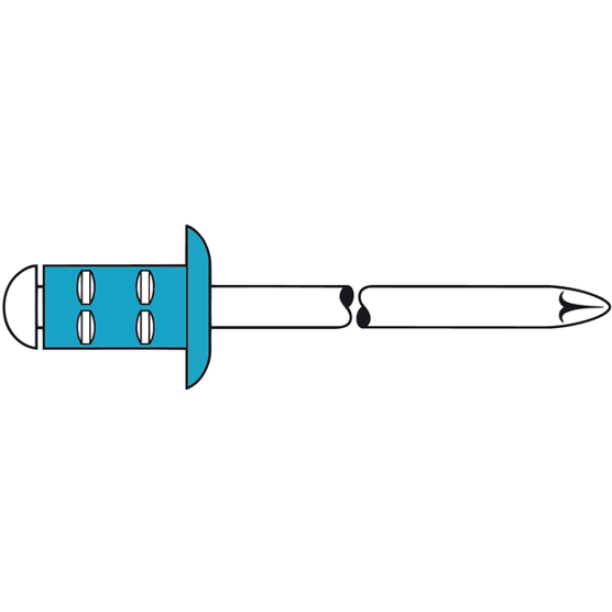 GESIPA PolyGrip Mini-Pack Blindniet A2-Edelstahl 3,2 x 11 mm, Flachrundkopf