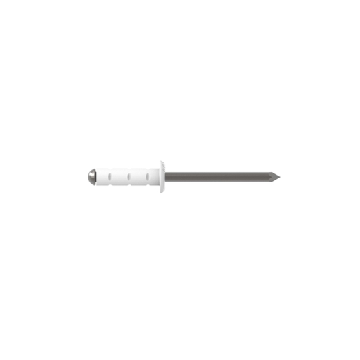 GESIPA PolyGrip Blindniete Alu/Niro 4 x 10 mm, Flachrundkopf, RAL 9010 Reinweiß