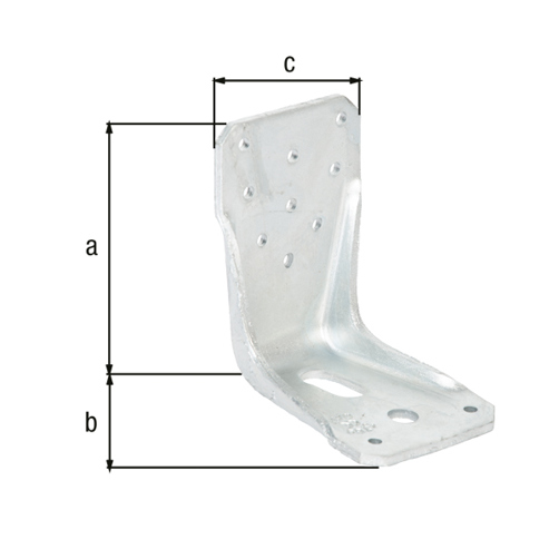 KR-Winkelverbinder mit Langloch, feuerverzinkt, 95x85x65 mm, ETA-zertifiziert