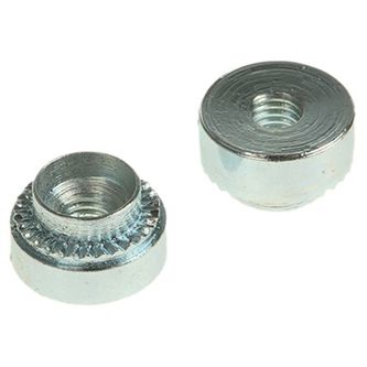 Hank Nietmutter Stahl, verzinkt & passiviert, metrisch, Bohrung 5,5 mm, Ø 7,9 mm, für Materialstärken 0,9–1 mm