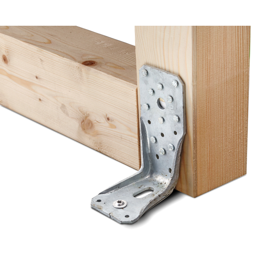 KR-Winkelverbinder mit Rundloch, feuerverzinkt, 285x85x65 mm, ETA-08/0165