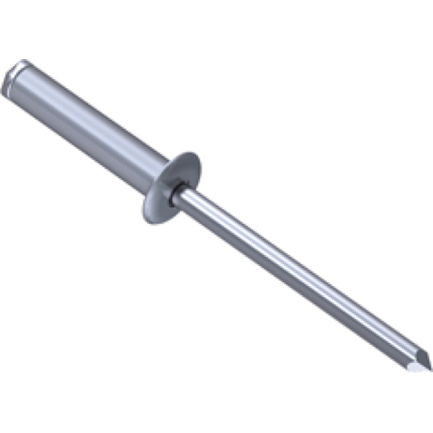 GESIPA Blindniete Alu/Stahl Flachrundkopf 3 x 5 mm – Standard, Klemmbereich 1,5–2,5 mm