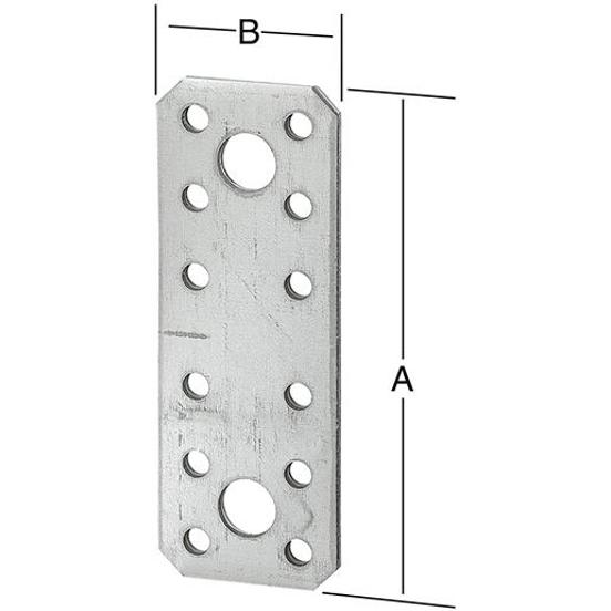 Flachverbinder schwer 180 x 40 mm, 2,5 mm Stahl sendzimirverzinkt, CE | VORMANN