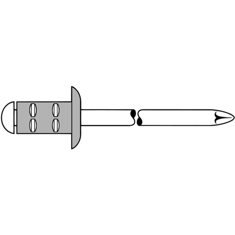 GESIPA PolyGrip Mini-Pack Blindniete Alu/Stahl 3,2 x 8 mm, Flachrundkopf