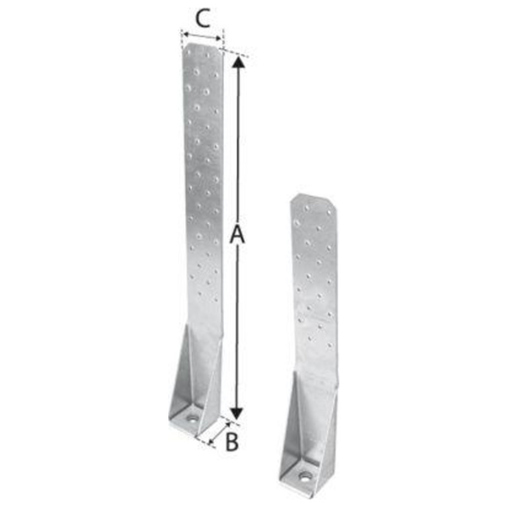 Zuganker HTT5 SST – Holzverbinder 61 x 406 mm, 3,0 mm Stahl, ETA-zugelassen