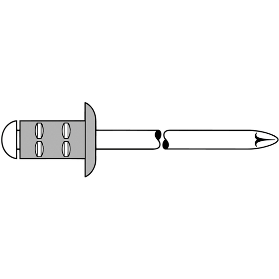 GESIPA PolyGrip Blindniete Alu/Stahl 3,2 x 11 mm Flachrundkopf, Mini-Pack