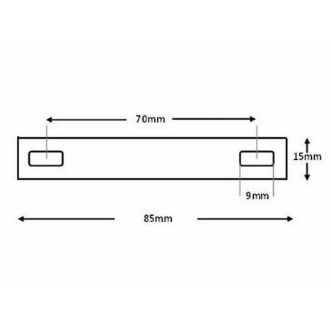 Flachverbinder Batterieverbinder 70 mm mit M6-Anschluss