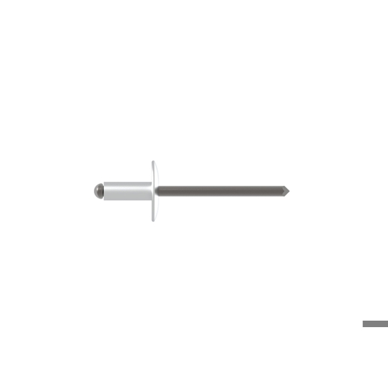 GESIPA Blindniet Alu/Stahl Großkopf 4 x 10 mm, Kopf-Ø 12 mm (Klemmbereich 5,0–6,5 mm)
