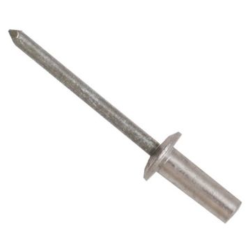 RS PRO Blindniet mit Kuppelkopf, Stahl, Ø 4 mm x 12 mm, DIN 7337, Griffbereich 5–6,5 mm