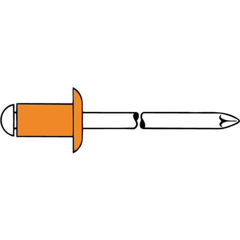 GESIPA Blindniete Mini-Pack Kupfer/Bronze 4 x 10 mm mit Flachrundkopf
