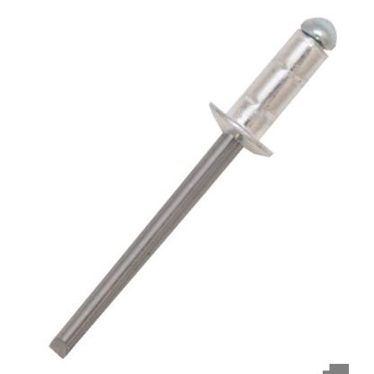 RS PRO Blindniet Kuppelkopf, Ø 3,2 mm x 12 mm, Aluminium mit Stahldorn, DIN 7337