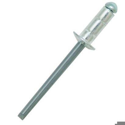 RS PRO Blindniet Ø 3,2 mm x 9,5 mm | Aluminium mit Stahldorn | Kuppelkopf | DIN 7337