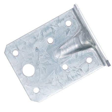 BGS DIY 80937 Winkelverbinder 70 x 70 x 55 x 2,5 mm, verzinkt, mit Sicke