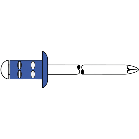 GESIPA PolyGrip Mini-Pack Blindniet Stahl/Stahl 4,8 x 15 mm, Flachrundkopf