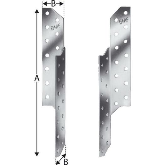 SIMPSON STRONGTIE Sparrenpfettenanker SPF210R rechts, verzinkt, 210 x 34,5 x 2 mm, ETA-zertifiziert