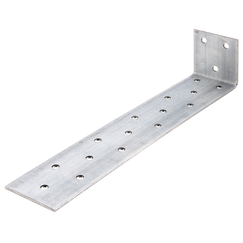 Flachstahl-Betonanker sendzimirverzinkt 205x40x40 mm, 18 Löcher Ø5 mm, ETA-zugelassen, zum Einbetonieren
